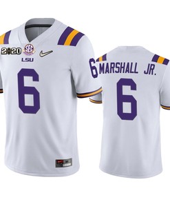 Terrace Marshall Jr. Lsu Tigers 2020 National Championship White Jersey