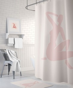 Terracotta Boho Shower Curtain - Cut-Out Design with Waterproof Fabric 