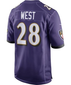 Terrance West Baltimore Ravens Nfl Draft Game Jersey - Purple