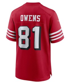 Terrell Owens 81 San Francisco 49ers Retired Alternate Game Jersey - Scarlet