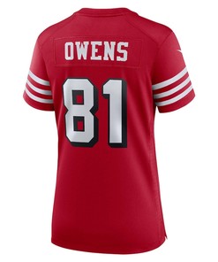 Terrell Owens San Francisco 49ers Women's Alternate Game Jersey - Scarlet