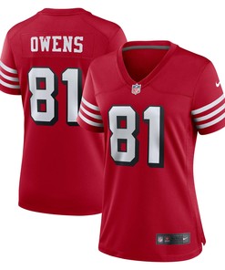 Terrell Owens San Francisco 49ers Womens Alternate Game Jersey - Scarlet Nfl