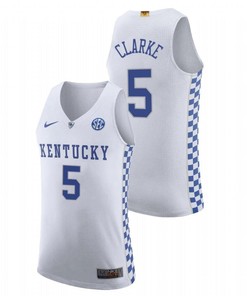 Terrence Clarke 5 Kentucky Wildcats 2023 Draft Prospect RIP Jersey - White