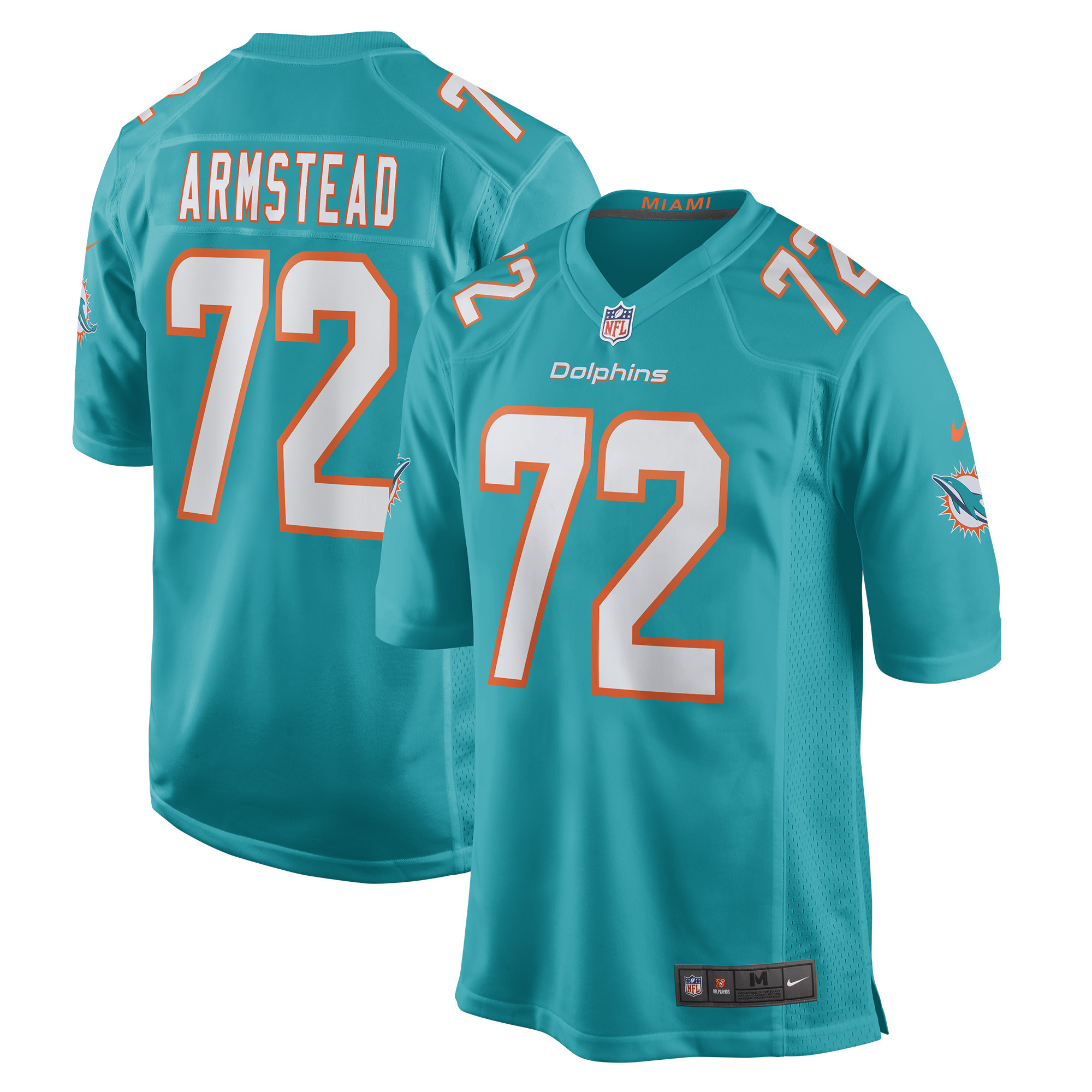 Terron Armstead Miami Dolphins Game Jersey - Aqua Nfl
