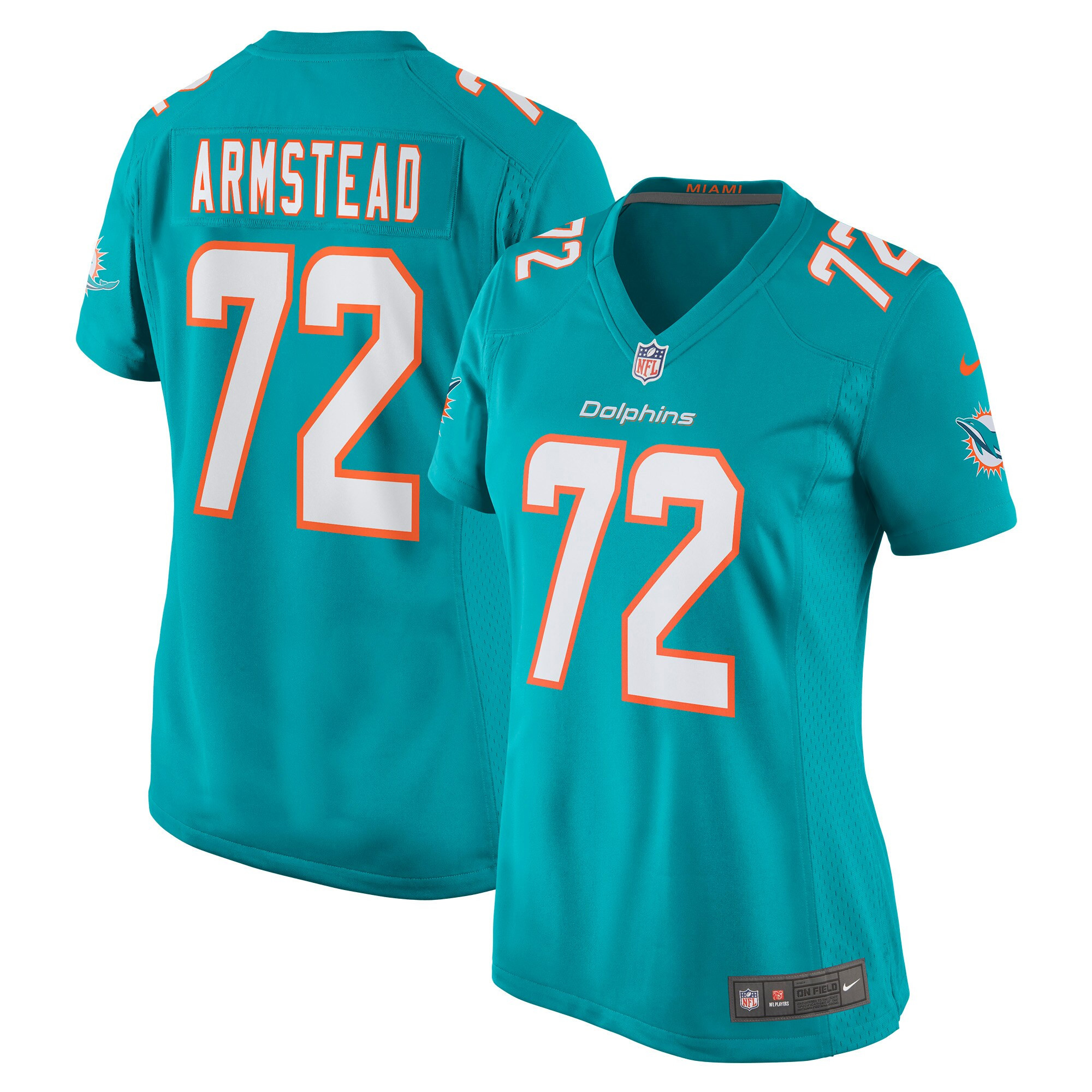 Terron Armstead Miami Dolphins Womens Game Jersey - Aqua Nfl