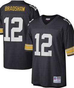 Terry Bradshaw Pittsburgh Steelers Mitchell And Ness Legacy Replica Jersey Black Nfl