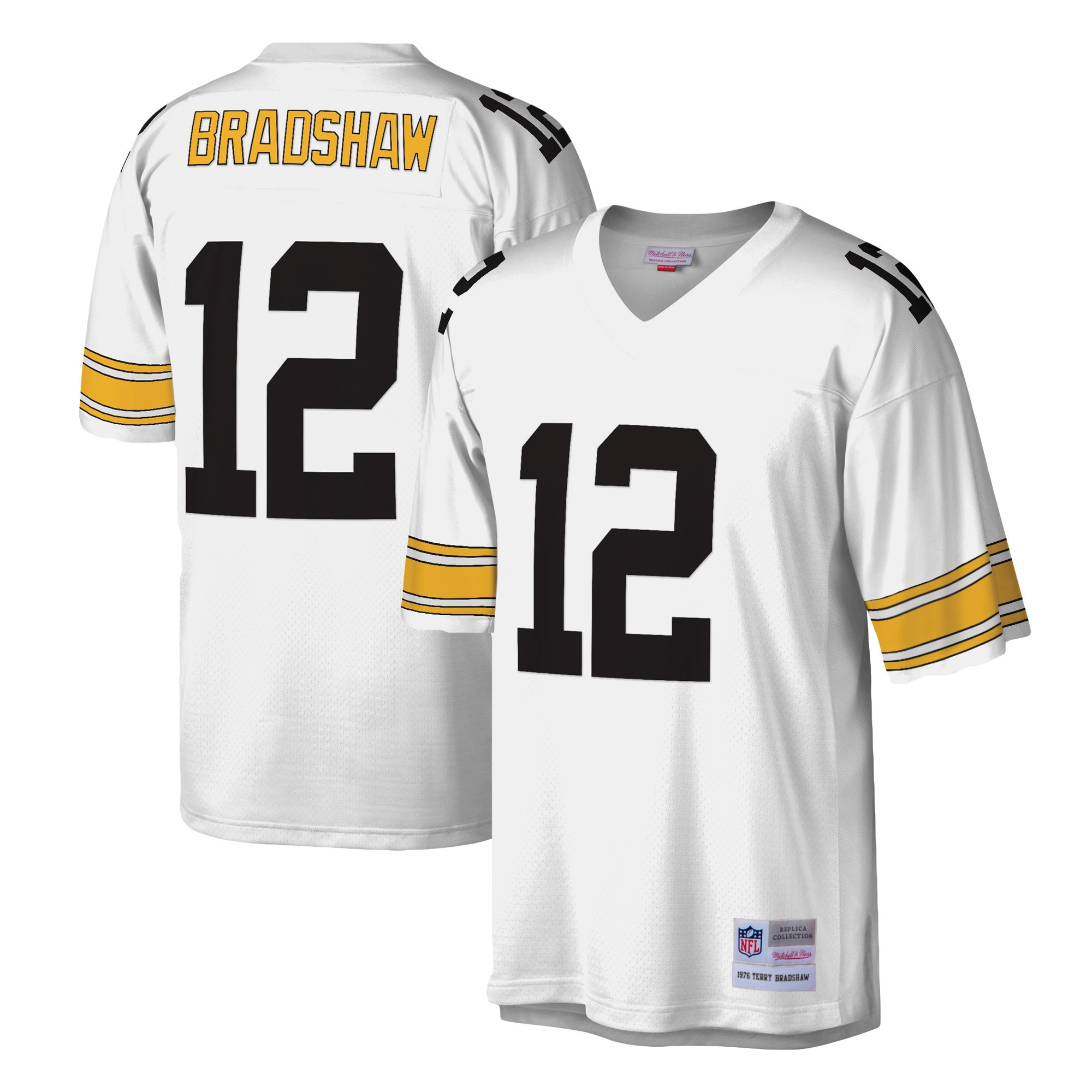 Terry Bradshaw Pittsburgh Steelers Mitchell & Ness Legacy Replica Jersey - White Nfl