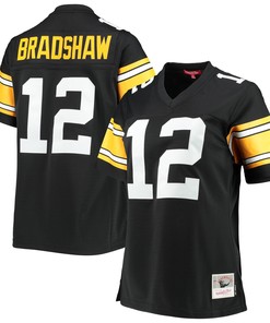 Terry Bradshaw Pittsburgh Steelers Mitchell & Ness Womens Legacy Replica Player Jersey - Black Nfl
