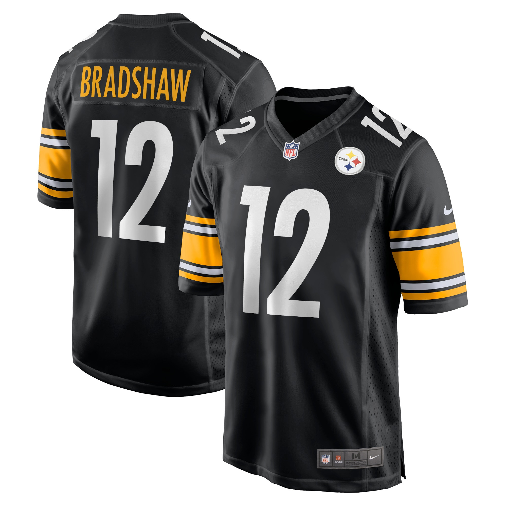 Terry Bradshaw Pittsburgh Steelers Retired Player Game Jersey - Black Nfl