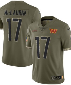 Terry McLaurin 17 Washington Commanders 2022 Salute To Service Limited Jersey - Olive