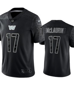 Terry McLaurin 17 Washington Commanders Black Reflective Limited Jersey - Men
