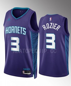 Terry Rozier 3 2022-23 Charlotte Hornets Purple Statement Edition Men Jersey Swingman