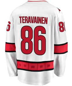 Teuvo Teravainen 86 Carolina Hurricanes Stanley Cup 2023 Playoffs Patch Away Breakaway Men Jersey - White