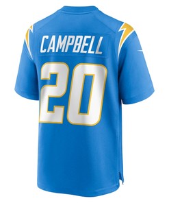 Tevaughn Campbell 20 Los Angeles Chargers Game Player Jersey - Powder Blue
