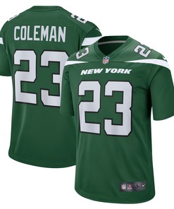 Tevin Coleman New York Jets Game Jersey - Gotham Green Nfl