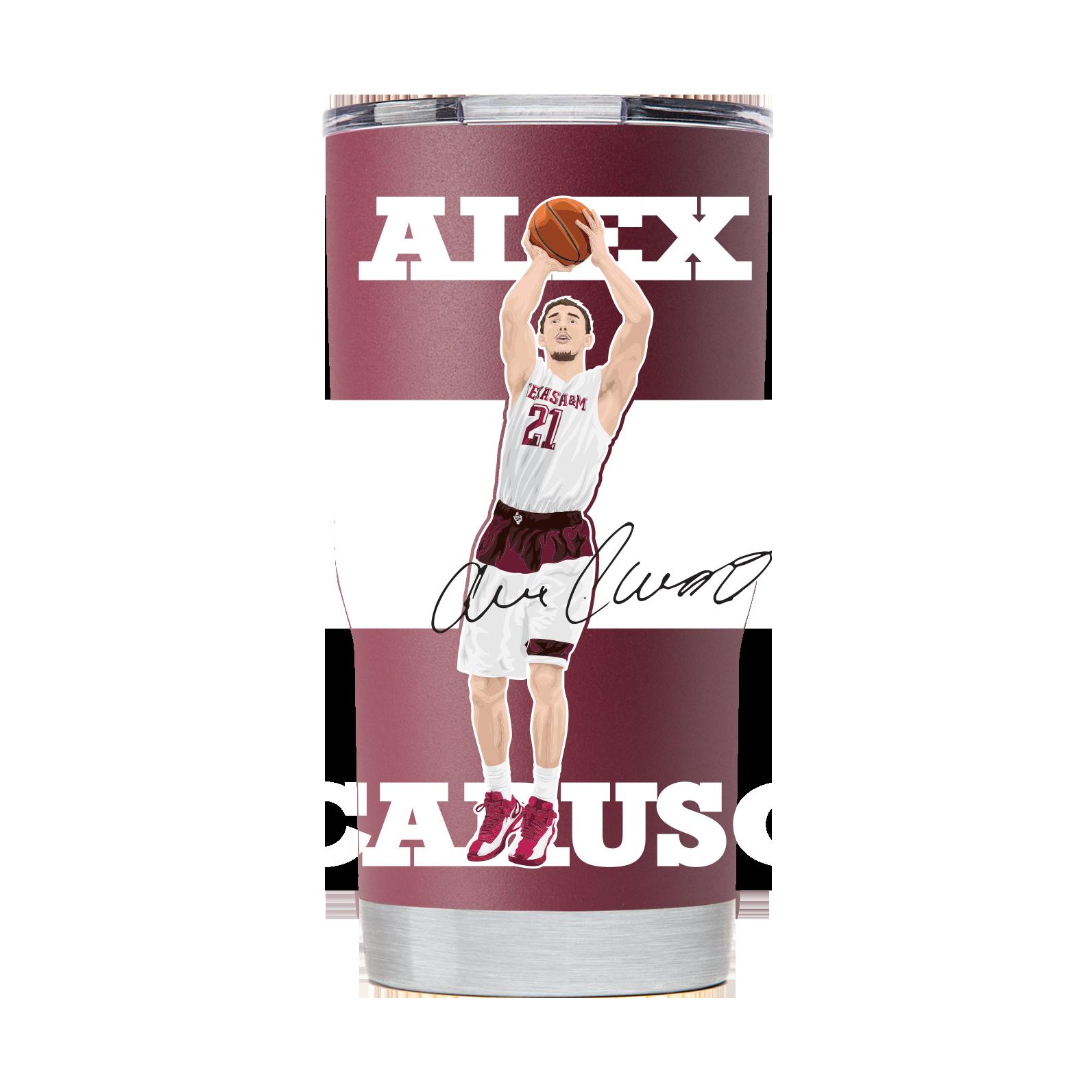 Texas A&M Aggies Alex Caruso Maroon Tumbler - Perfect for Texas A&M and Tumbler Gift Fans