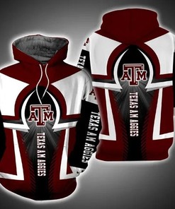 Texas A&M Aggies Logo Football 3D Hoodie College Gifts