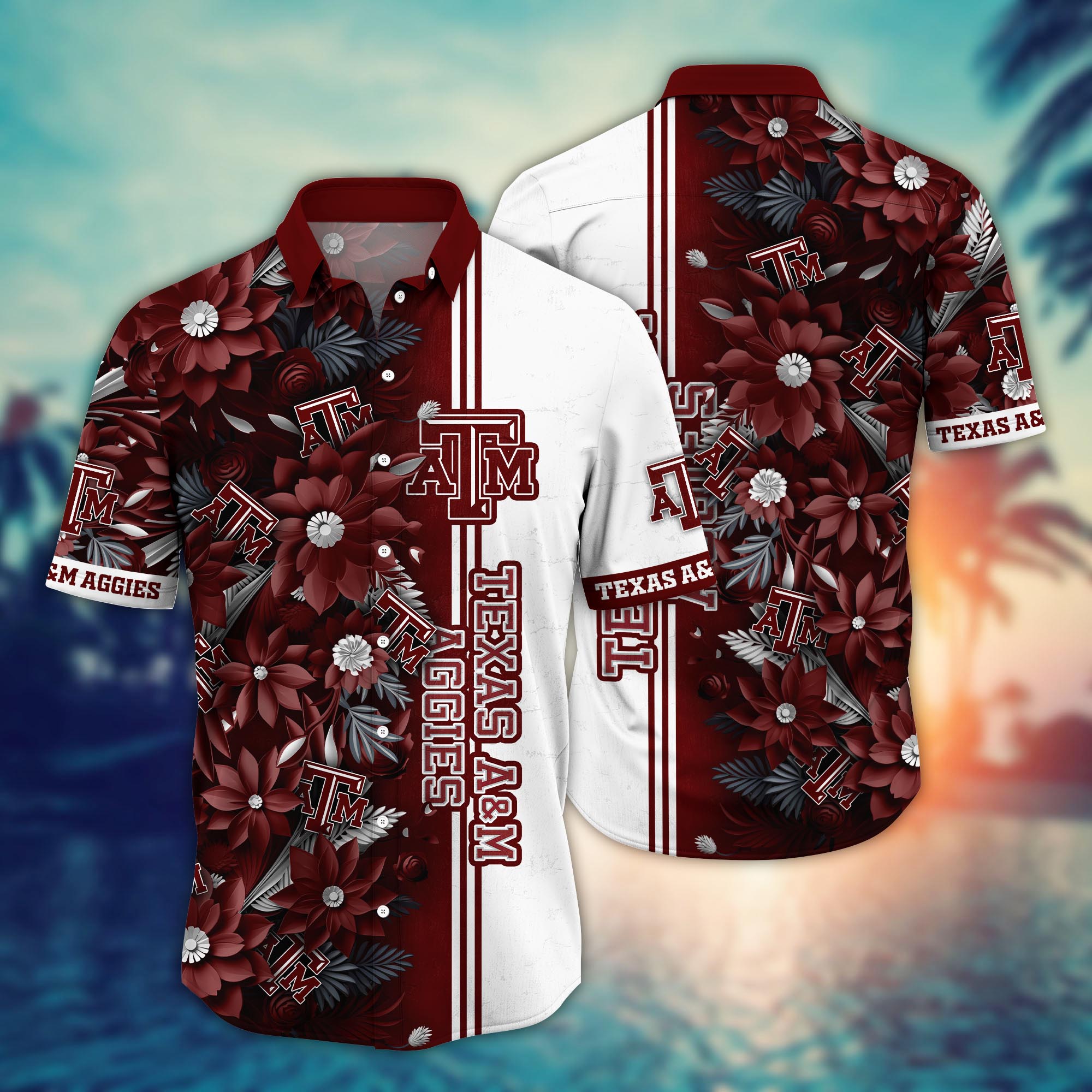 Texas A&M Aggies NCAA Flower Hawaii Shirt For Fans Ver 5