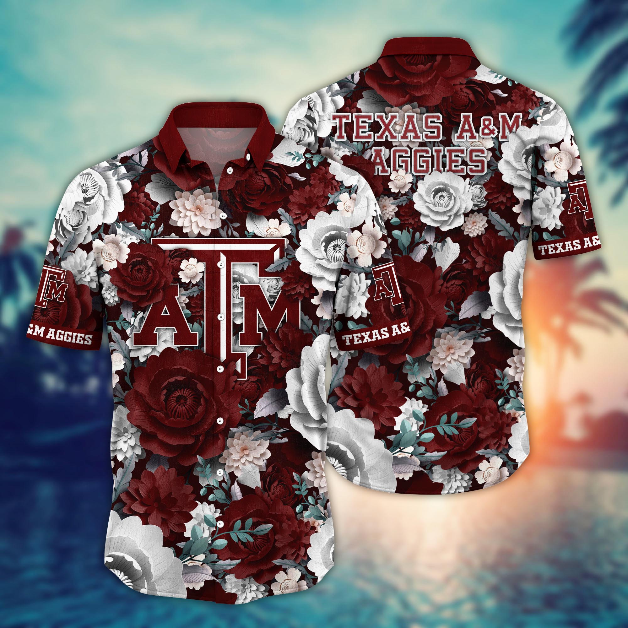 Texas A&M Aggies NCAA Flower Hawaii Shirt For Fans Ver 7