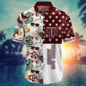 Texas A&M Aggies NCAA Flower Hawaii Shirt For Fans Ver 8