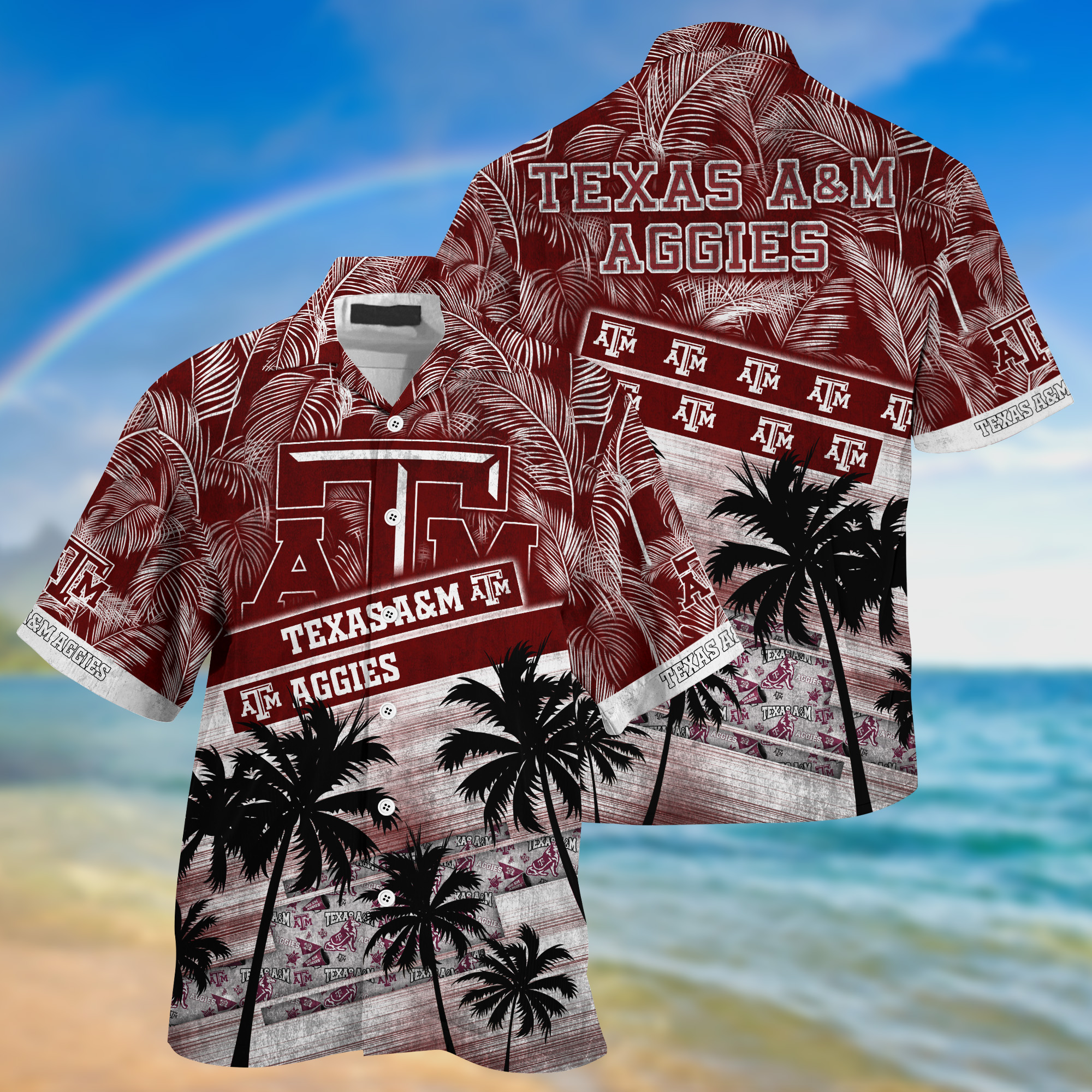 Texas A&M Aggies NCAA Palm Tree Pattern Hawaii Shirt For Sports Fans ...