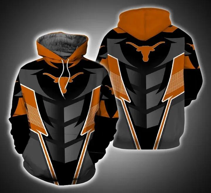 Texas Longhorns Armor Football 3D Hoodie Texas Longhorns Gift Ideas for Him