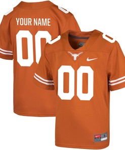 Texas Longhorns Custom Game Jersey - Texas Orange Custom Jerseys Ncaa