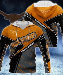 Texas Longhorns Hook 'Em Horns Distressed 3D Hoodie Gifts for Texas Longhorns Fans