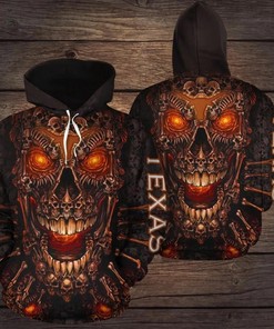 Texas Longhorns Kings Skull Art for Fan 3D Hoodie College Baseball Apparel