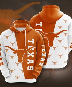 Texas Longhorns Many Logo Football for Fan 3D Hoodie NCAA Basketball Gifts
