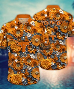 Texas Longhorns NCAA Hawaiian Shirt for This Summer Customize Shirt Any Team