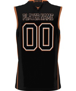 Texas Longhorns NIL Men Basketball Custom Jersey - Black