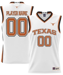 Texas Longhorns NIL Men Basketball Custom Jersey - White