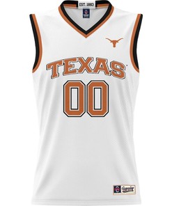 Texas Longhorns NIL Men Basketball Custom Jersey - White