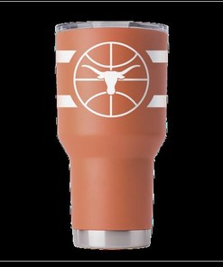 Texas Orange Basketball Tumbler - Perfect for Texas Fans