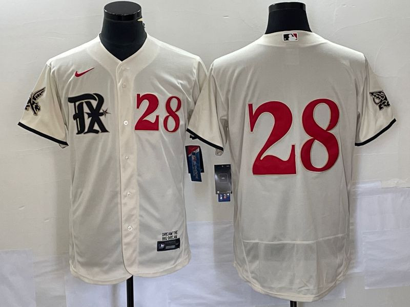 Texas Rangers #28 Red Corey Kluber Jersey - White