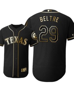 Texas Rangers #29 Adrian Beltre Mlb 2019 Golden Brandedition Black Jersey Gift For Rangers Fans