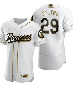 Texas Rangers #29 Adrian Beltre Mlb Golden Brandedition White Jersey Gift For Rangers Fans