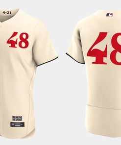 Texas Rangers #48 Jacob Degrom Cream 2023 City Connect Flex Base Stitched