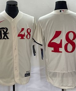 Texas Rangers #48 Jacob Degrom Jersey - White