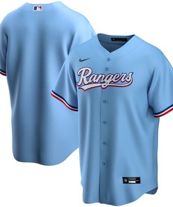 Texas Rangers Alternate Replica Team Jersey Light Blue Mlb