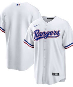 Texas Rangers Home Blank Men Jersey - White