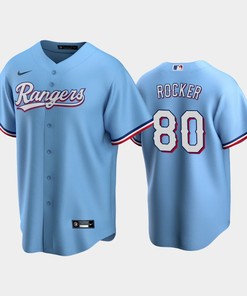 Texas Rangers Kumar Rocker 80 2022-23 Draft Light Blue Alternate Jersey