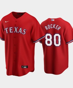 Texas Rangers Kumar Rocker 80 2022-23 Draft Red Alternate Jersey