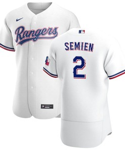 Texas Rangers Marcus Semien 2 Mlb White Home Patch Jersey Gift For Rangers Fans