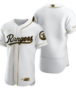 Texas Rangers Mlb Golden Brandedition White Jersey Gift For Rangers Fans