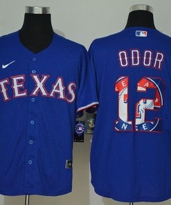 Texas Rangers Rougned Odor #122020 Mlb Navy Blue Jersey