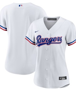 Texas Rangers Womens Home Replica Team Jersey - White Mlb