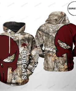 Texas State Bobcats NCAA Camo Veteran Hunting All Over Print Hoodie