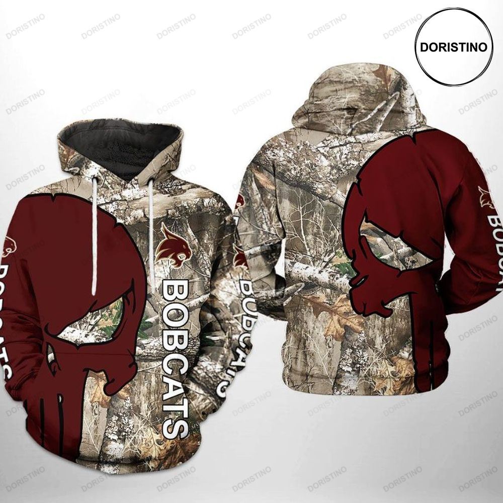 Texas State Bobcats NCAA Camo Veteran Hunting All Over Print Hoodie